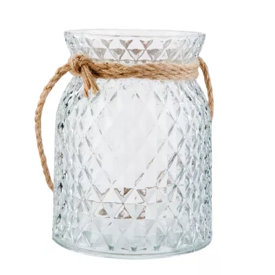 Clayre & Eef Windlicht transparent ca. Ø 12 x 15 cm
