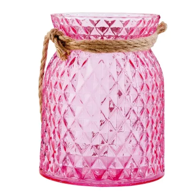 Clayre & Eef Windlicht rosa ca. Ø 12 x 15 cm