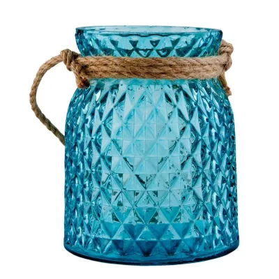 Clayre & Eef Windlicht blau ca. Ø 10 x 12 cm