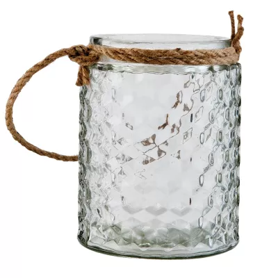 Clayre & Eef Windlicht transparent ca. Ø 11 x 13 cm