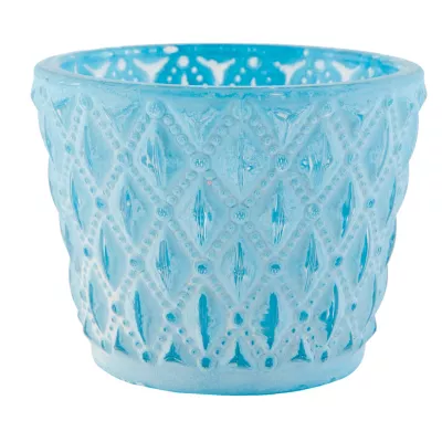 Clayre & Eef Windlicht blau ca. Ø 7 x 6 cm