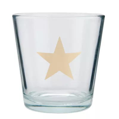 Clayre & Eef Windlicht transparent Stern ca. Ø 10 x 10 cm