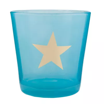 Clayre & Eef Windlicht blau Stern ca. Ø 10 x 10 cm