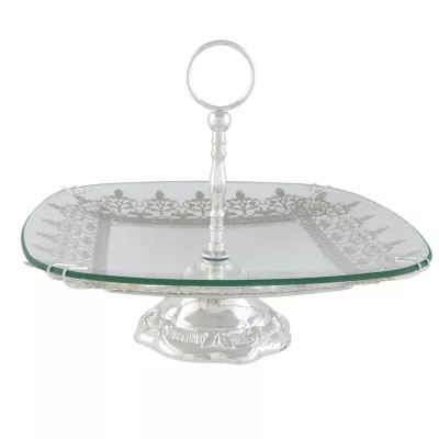 Clayre & Eef Etagere 1 lagig transparent ca. 30 x 30 x 20 cm