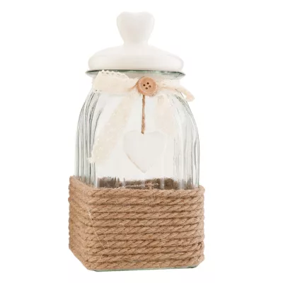Clayre & Eef Vorratsglas 12x12x24 cm / 1,2 L