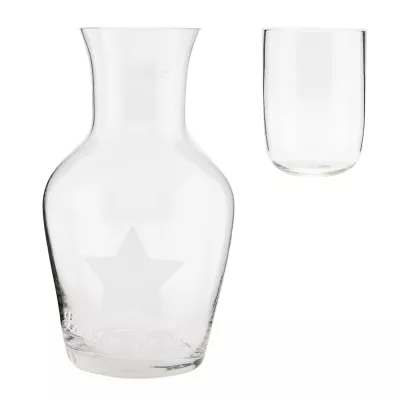 Clayre & Eef Karaffe Ø 9x21 cm / 0,5 / 0,25 L
