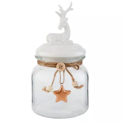 Clayre & Eef Vorratsglas Ø 10x20 cm/ 0.55L