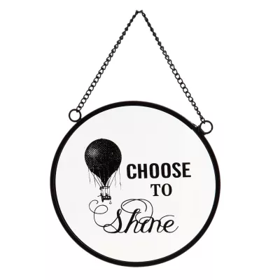 Clayre & Eef Wandbild "Choose To Shine" Ø 14 cm