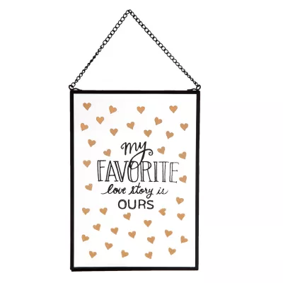 Clayre & Eef Wandbild "My Favorite Lovestory Is Ours" 13x18 cm