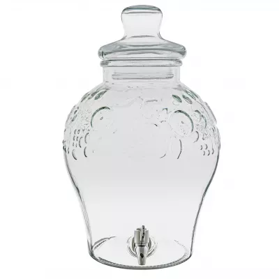 Clayre & Eef Juice jar mit Hahn Ø 26x38 cm / 10 L