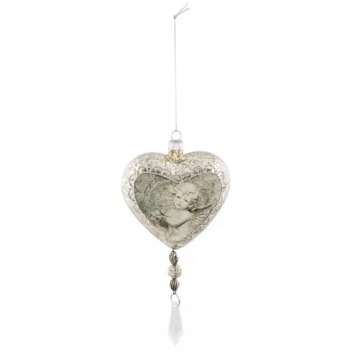 Clayre & Eef Christbaumkugel Herz 9x5x18 cm