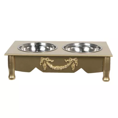 Clayre & Eef Tier Fressnapf 41x22x12 cm / 2x500 ml