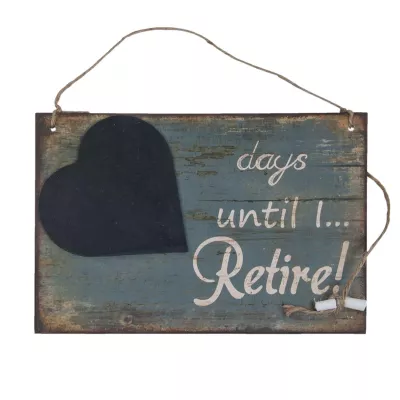 Clayre & Eef Textschild days until... mit Kreidetafel herzform ca. 30 x 20 x 1 cm