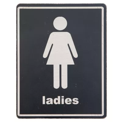 Clayre & Eef Textschild Schild schwarz Ladies ca. 20 x 1 x 25 cm
