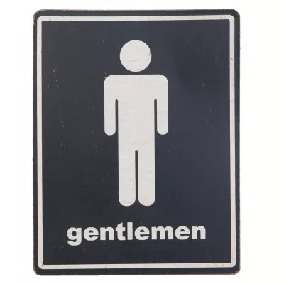Clayre & Eef Textschild Schild schwarz Gentlemen ca. 20 x 1 x 25 cm