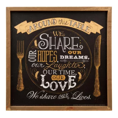 Clayre & Eef Textschild 33x3x33 cm