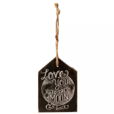 Clayre & Eef Textschild "To The Moon And Back" 9x1x13 cm