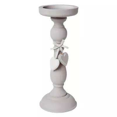 Clayre & Eef Kerzenständer grau Ø 10x27 cm