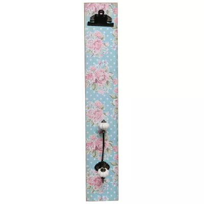 Haken Garderobe Vintage Blumen 10x60 cm