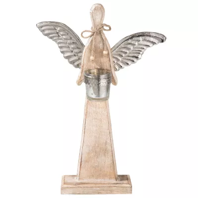 Clayre & Eef Teelichthalter Engel 28x10x43 cm