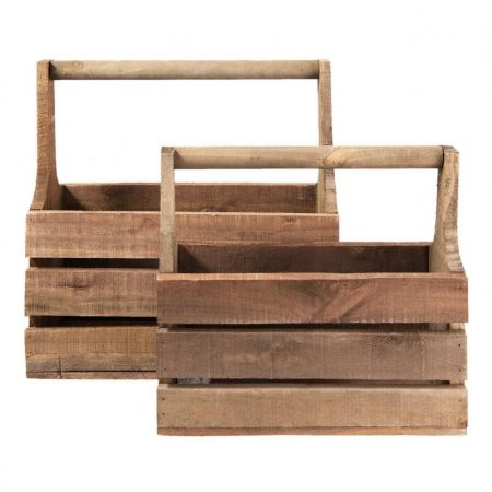 Clayre & Eef Holzkiste (2) 41x21x41 cm / 36x15x32 cm