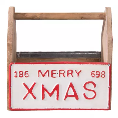 Clayre & Eef Deko Kiste Merry Xmas 30x13x30 cm