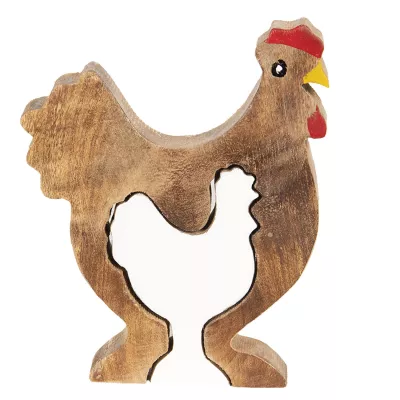Clayre & Eef Dekoration Huhn 13x2x11 cm