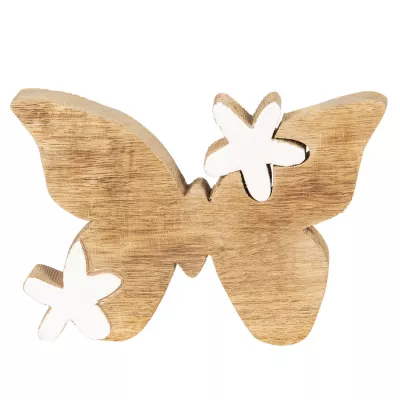 Clayre & Eef Dekoration Schmetterling 14x2x10 cm