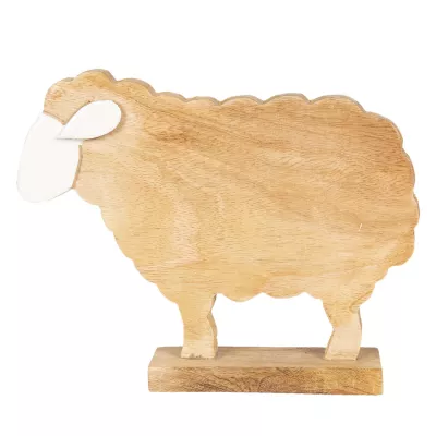 Clayre & Eef Dekoration Schaf 25x5x19 cm