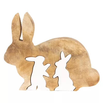 Clayre & Eef Dekoration Kaninchen 17x14x2 cm