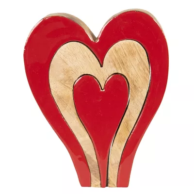 Clayre & Eef Dekoration Herz 16x3x20 cm