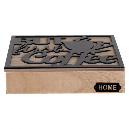 Clayre & Eef Kaffee Kapselbox 24x24x5 cm