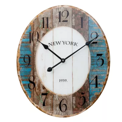 Clayre & Eef Wanduhr NEW YORK 1939. ca. 50 x 4 x 60 cm