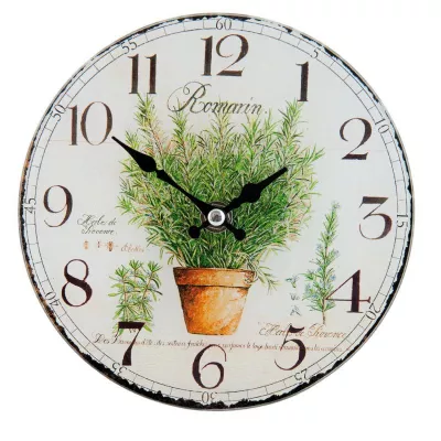 Clayre & Eef Wanduhr Rosmarin ca. 17 x 4 x 17 cm
