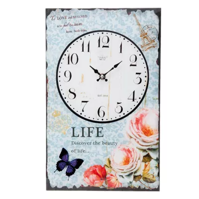 Clayre & Eef Wanduhr LIFE ca. 25 x 4 x 40 cm