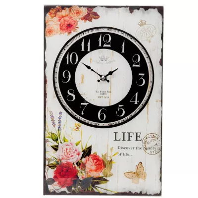 Clayre & Eef Wanduhr LIFE ca. 25 x 4 x 40 cm