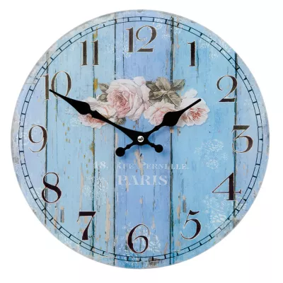 Clayre & Eef Wanduhr blau PARIS ca. Ø 30 x 4 cm