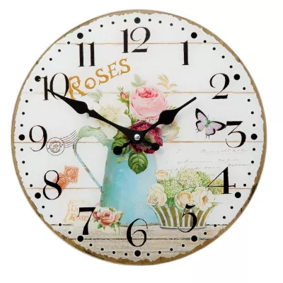 Clayre & Eef Wanduhr ROSES ca. Ø 30 x 4 cm