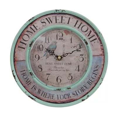 Clayre & Eef Wanduhr Home Sweet Home 24x4 cm