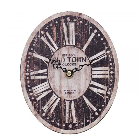 Wanduhr Old Town Oval 15x5x18 cm