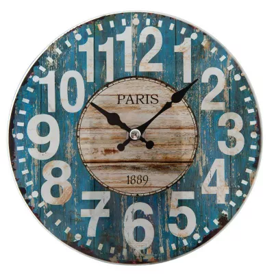 Clayre & Eef Kleine Wanduhr Paris Ø 17x4 cm / 1xAA