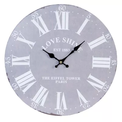 Clayre & Eef Wanduhr Love Shine Ø 34x4 cm