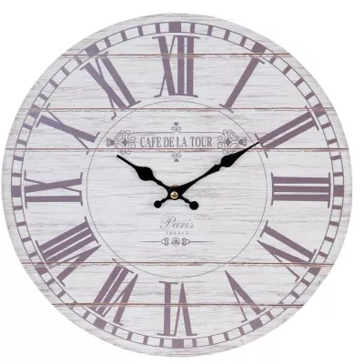 Clayre & Eef Wanduhr Cafe de la Tour Ø 34x4 cm