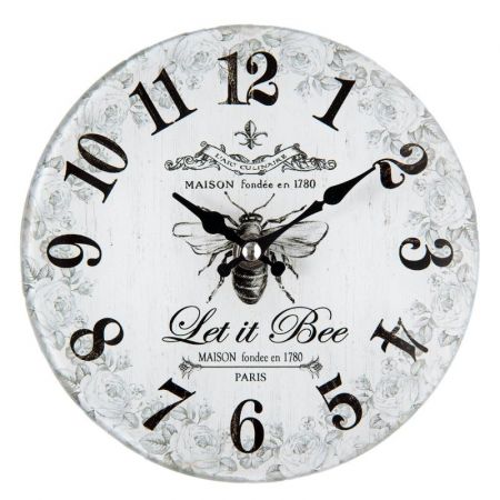 Uhr "Let is bee" Ø 17x4 cm