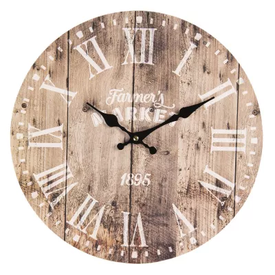 Clayre & Eef Wanduhr Ø 34x4 cm / 1xAA