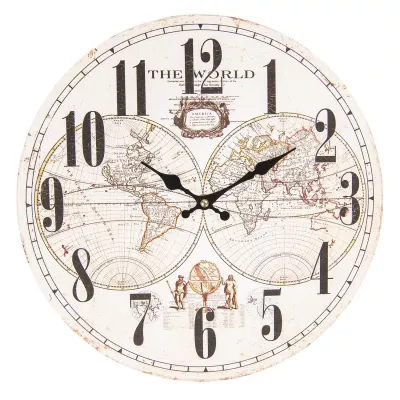 Clayre & Eef Wanduhr Ø 34x3 cm / 1xAA