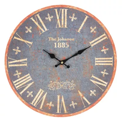 Clayre & Eef Wanduhr Ø 34x3 cm / 1xAA