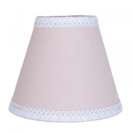 Lampenschirm rosa aus Baumwolle Ø 15 cm/E27
