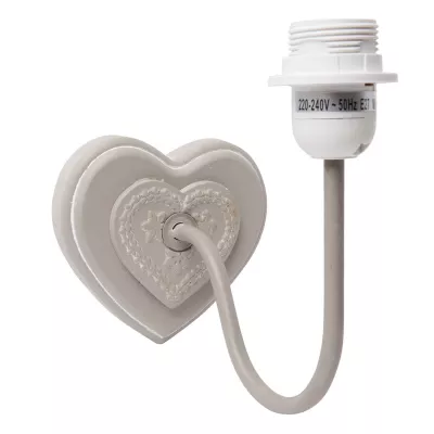 Clayre & Eef Wandlampen Halter "Herz" 13x21x19 cm E27/60W