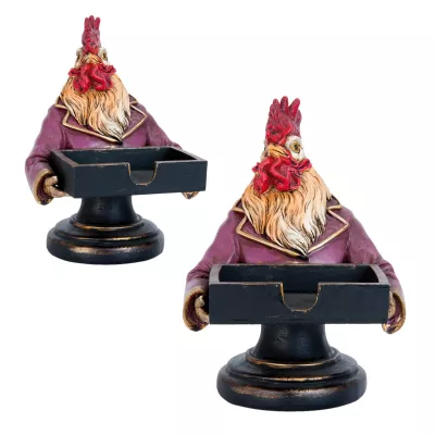 Clayre & Eef Dekoration rooster 14x14x19 cm